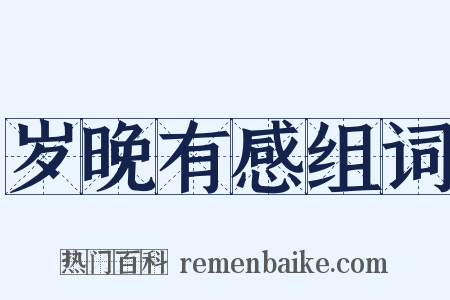 岁晚有感组词是什么意思的图片